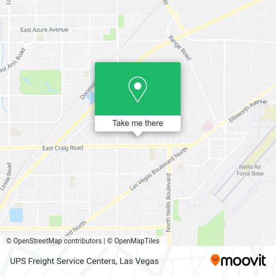 Mapa de UPS Freight Service Centers