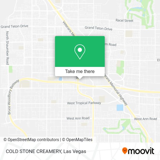 COLD STONE CREAMERY map