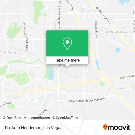 Mapa de Fix Auto Henderson