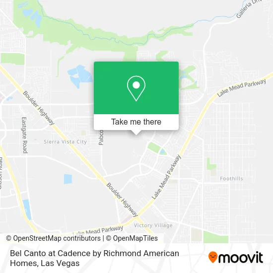 Bel Canto at Cadence by Richmond American Homes map