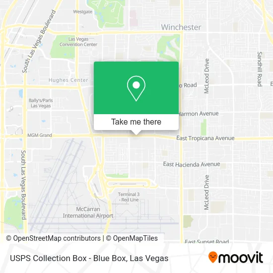 Mapa de USPS Collection Box - Blue Box