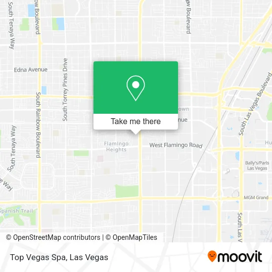 Top Vegas Spa map