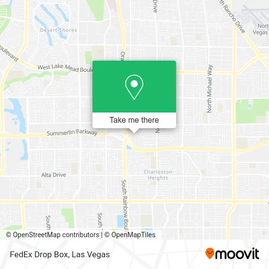 Mapa de FedEx Drop Box
