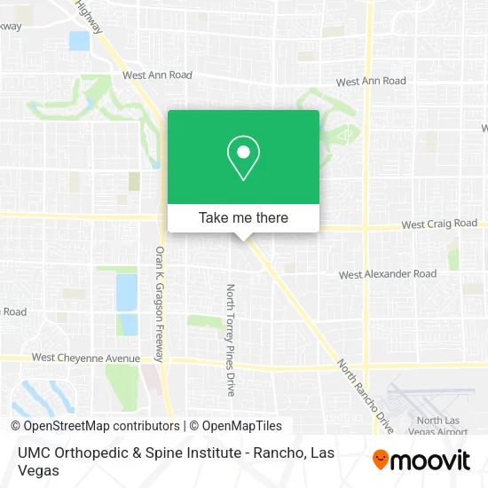 UMC Orthopedic & Spine Institute - Rancho map