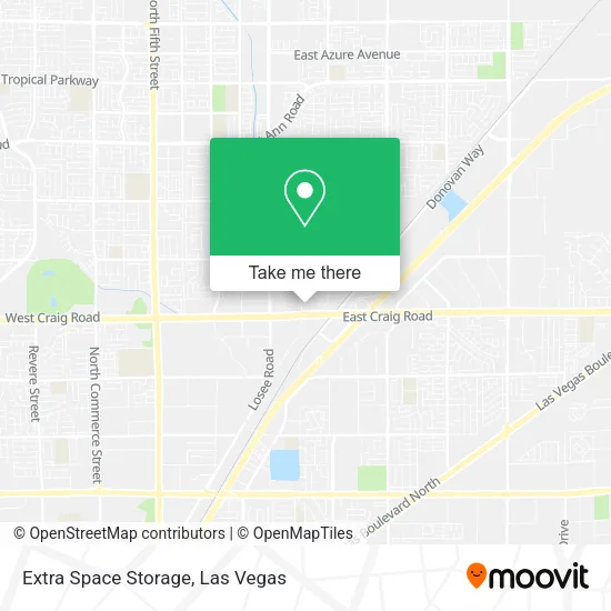 Mapa de Extra Space Storage