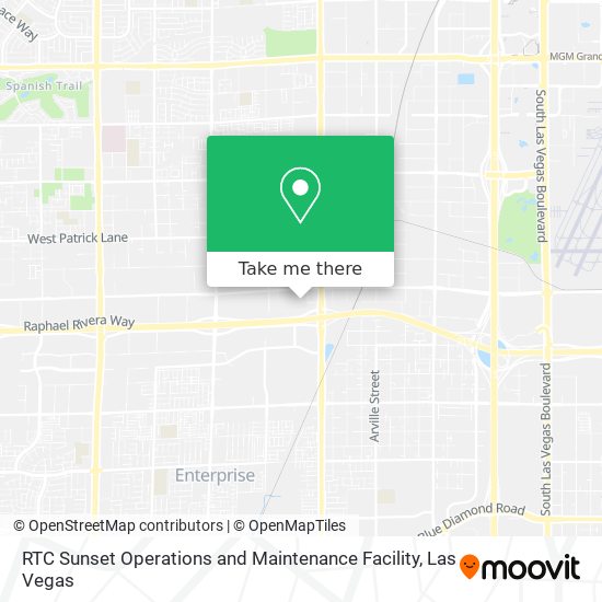 Mapa de RTC Sunset Operations and Maintenance Facility