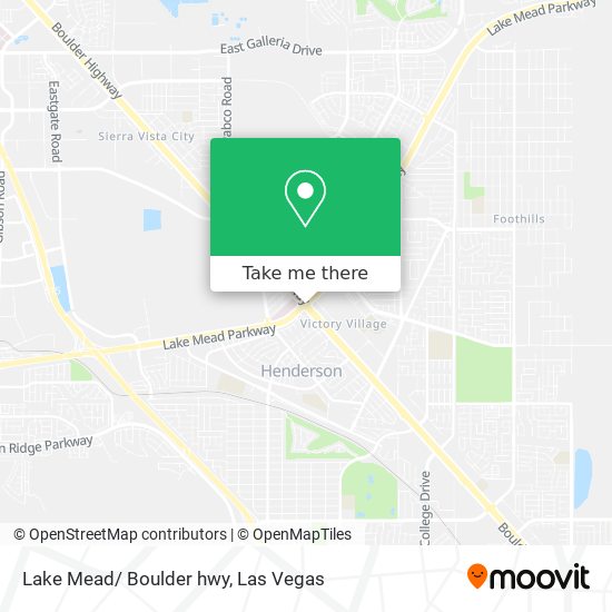 Lake Mead/ Boulder hwy map