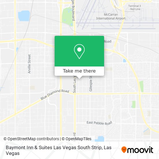 Baymont Inn & Suites Las Vegas South Strip map