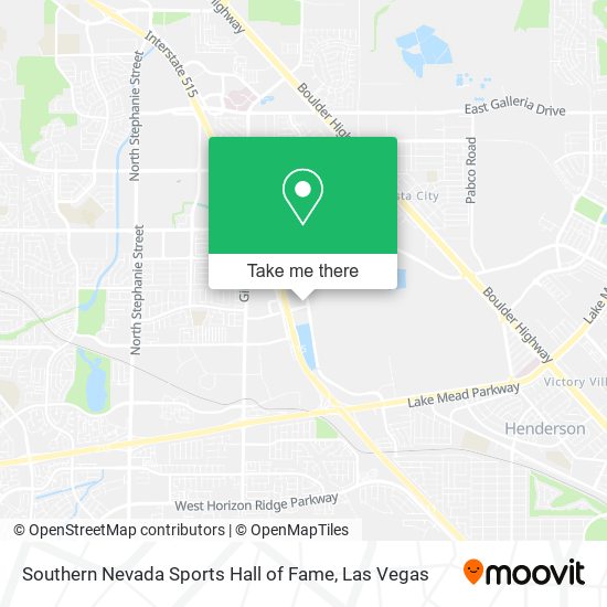 Mapa de Southern Nevada Sports Hall of Fame