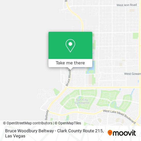 Mapa de Bruce Woodbury Beltway - Clark County Route 215