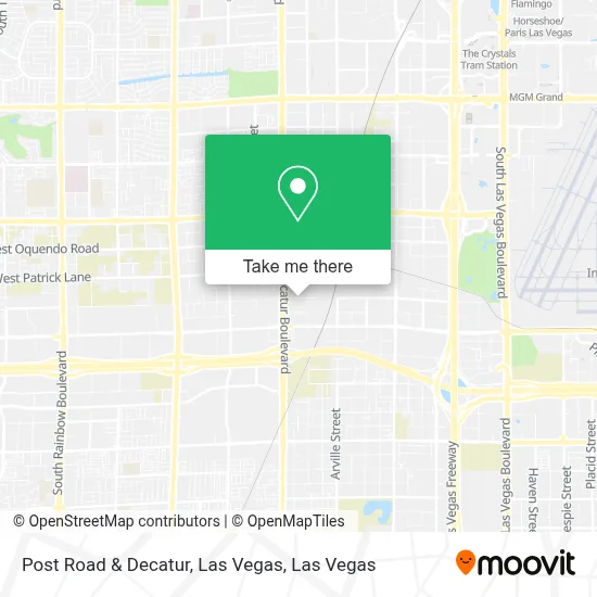 Post  Road & Decatur, Las Vegas map