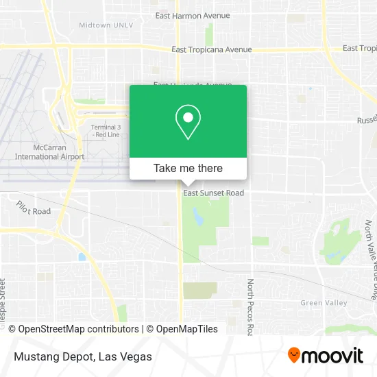 Mustang Depot map