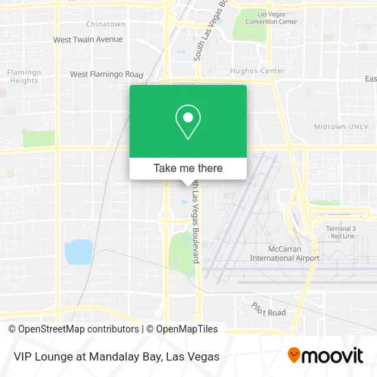 VIP Lounge at Mandalay Bay map