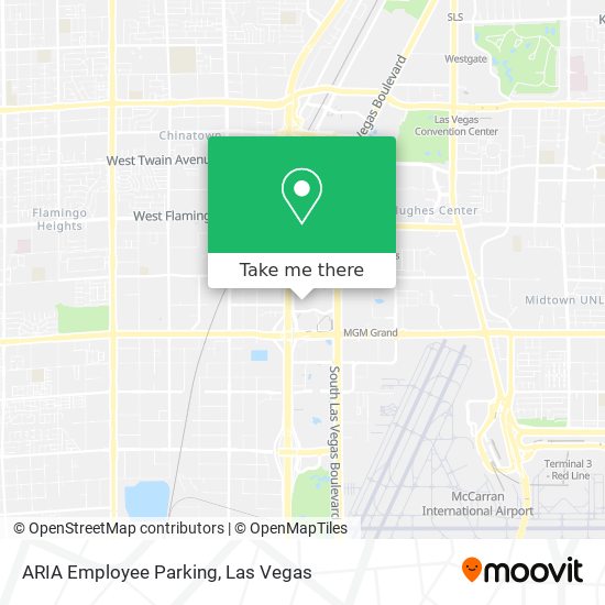 ARIA Employee Parking map