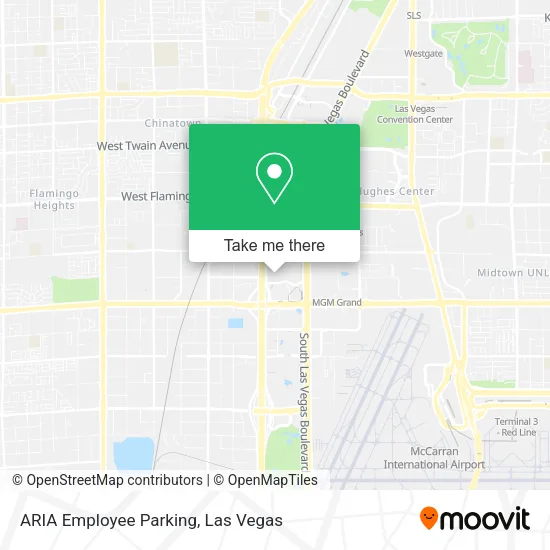 ARIA Employee Parking map