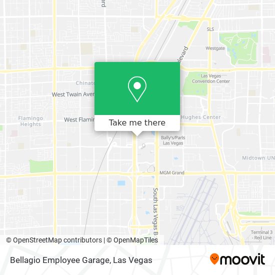 Mapa de Bellagio Employee Garage