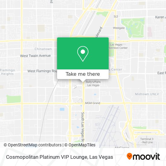 Cosmopolitan Platinum VIP Lounge map