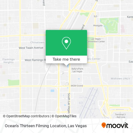 Ocean's Thirteen Filming Location map