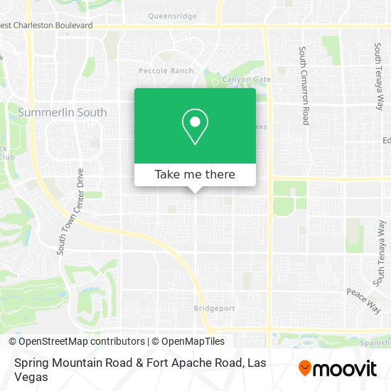 Spring Mountain Road & Fort Apache Road map