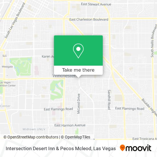 Intersection Desert Inn & Pecos Mcleod map