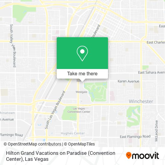 Hilton Grand Vacations on Paradise (Convention Center) map