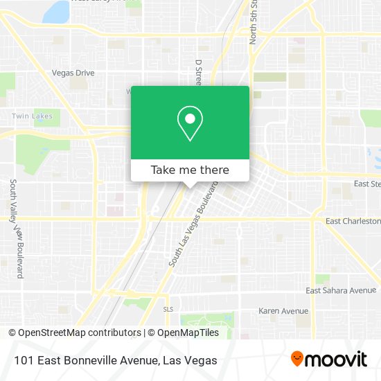 101 East Bonneville Avenue map