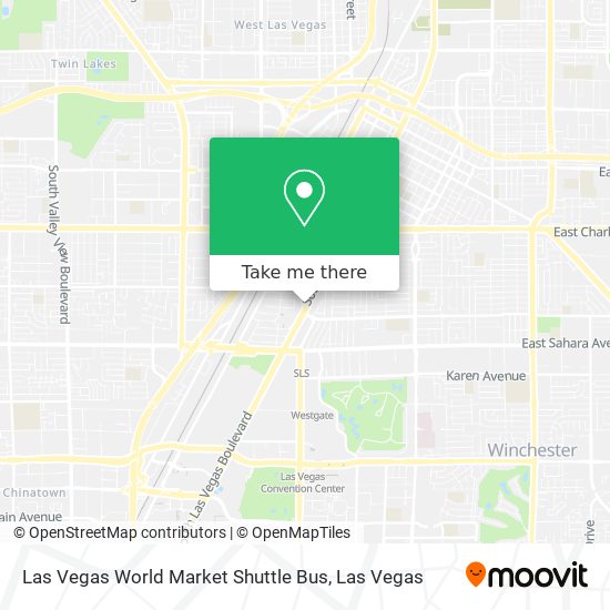 Mapa de Las Vegas World Market Shuttle Bus