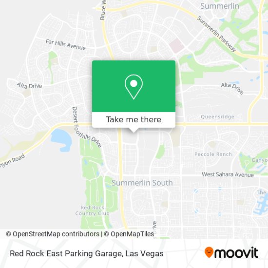 Mapa de Red Rock East Parking Garage