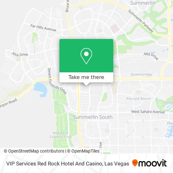 VIP Services Red Rock Hotel And Casino map