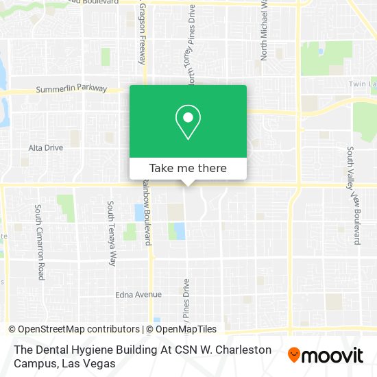 Mapa de The Dental Hygiene Building At CSN W. Charleston Campus
