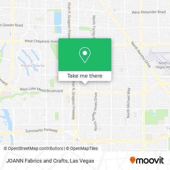 Mapa de JOANN Fabrics and Crafts
