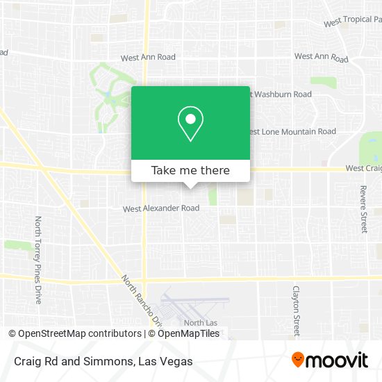Craig Rd and Simmons map