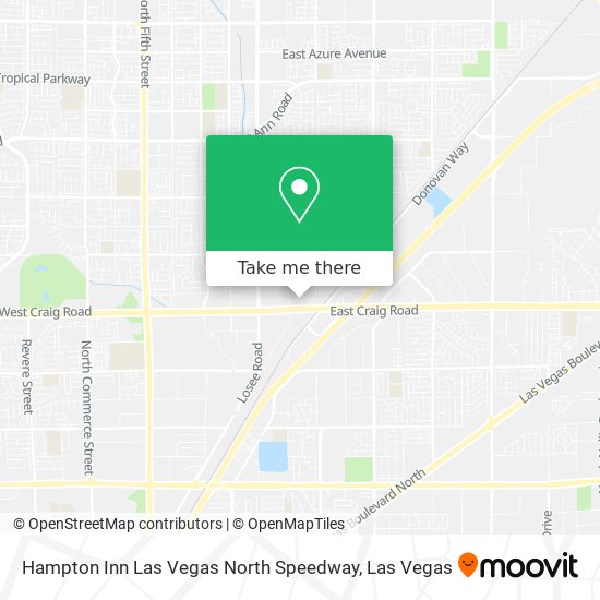 Mapa de Hampton Inn Las Vegas North Speedway