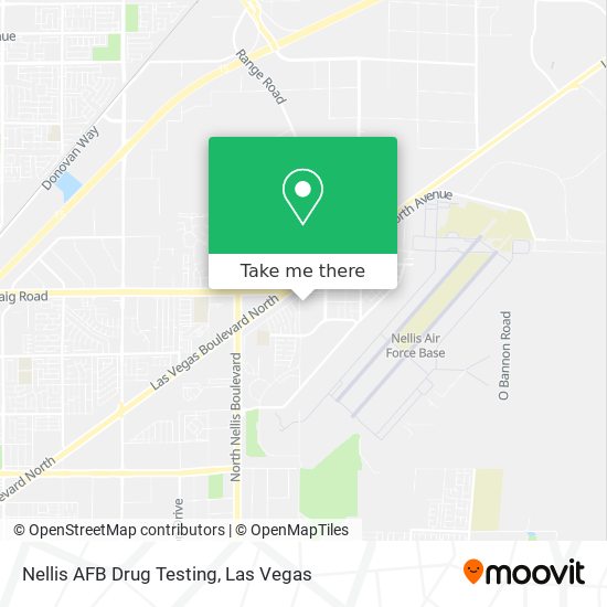 Mapa de Nellis AFB Drug Testing