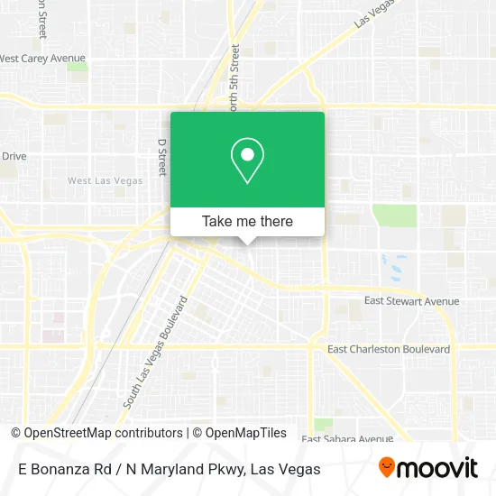 E Bonanza Rd / N Maryland Pkwy map