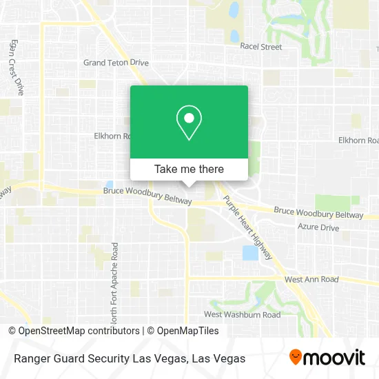 Ranger Guard Security Las Vegas map