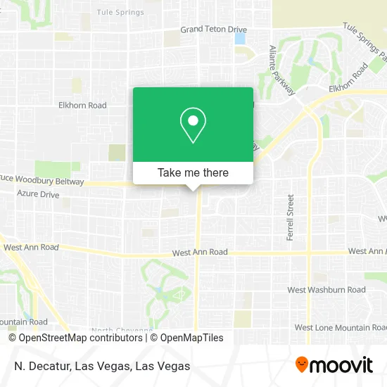N. Decatur, Las Vegas map