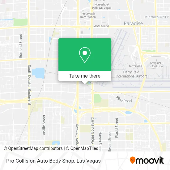 Pro Collision Auto Body Shop map