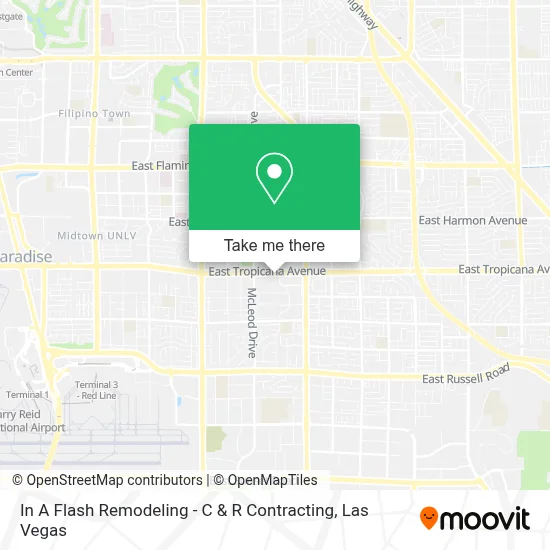 In A Flash Remodeling - C & R Contracting map