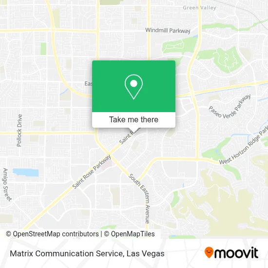Matrix Communication Service map