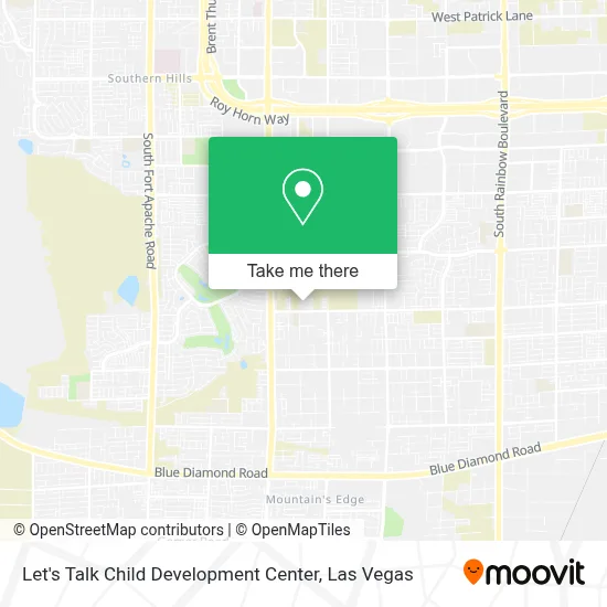 Let's Talk Child Development Center map