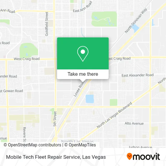 Mobile Tech Fleet Repair Service map