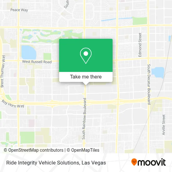 Ride Integrity Vehicle Solutions map