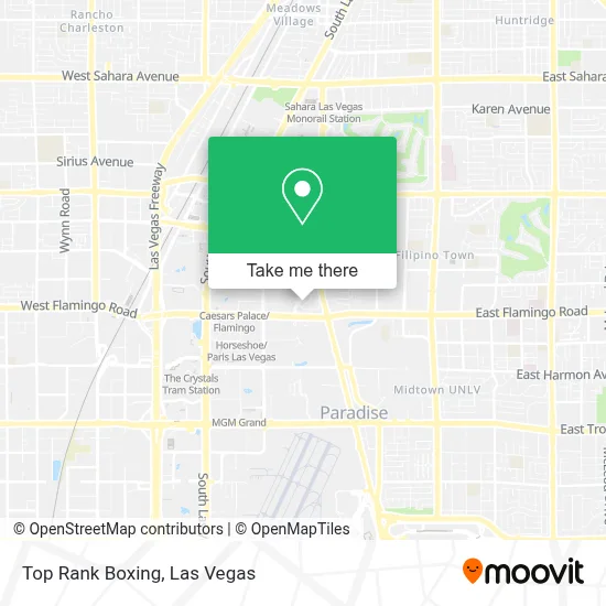 Top Rank Boxing map