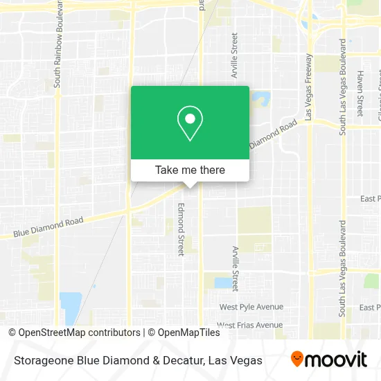 Storageone Blue Diamond & Decatur map