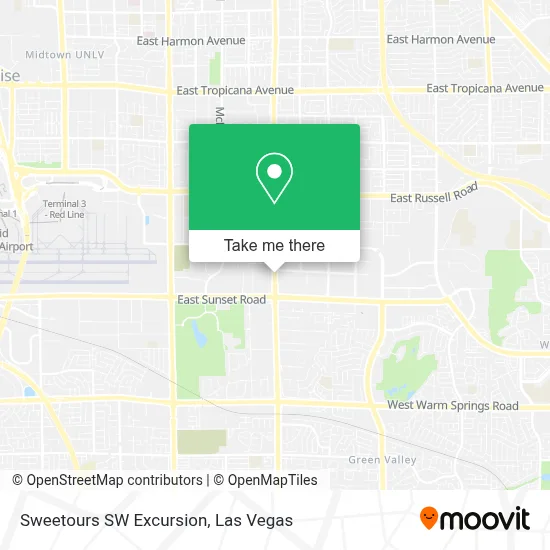Sweetours SW Excursion map
