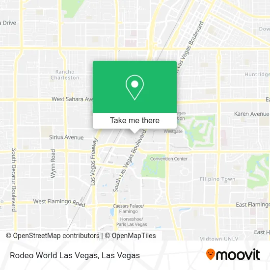 Rodeo World Las Vegas map