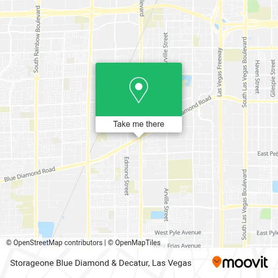 Storageone Blue Diamond & Decatur map