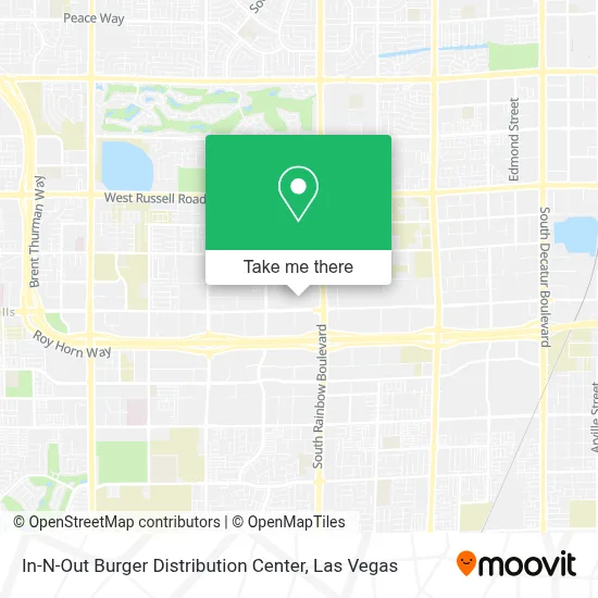 In-N-Out Burger Distribution Center map