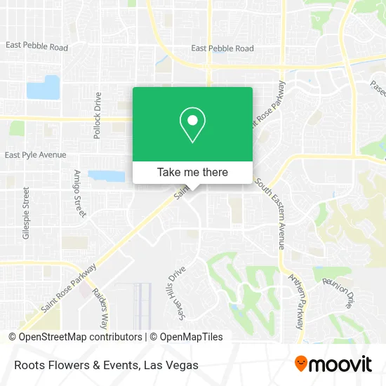 Roots Flowers & Events map
